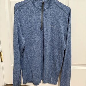 Eddie Bauer Heather Blue Athletic 1/4 Zip